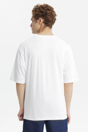 Polera Hombre Label Pecho Blanco