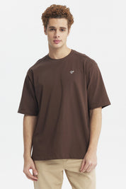 Polera Hombre Label Pecho Chocolate