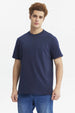 Polera azul de hombre con diseño en relieve 'Boston Club Athletics Game' al frente