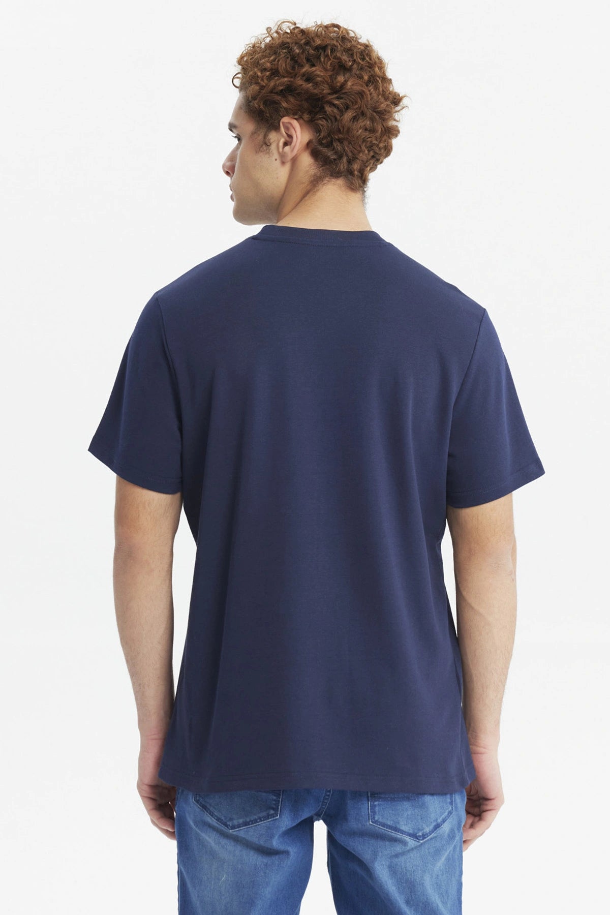 Polera azul de hombre con diseño en relieve 'Boston Club Athletics Game' al frente