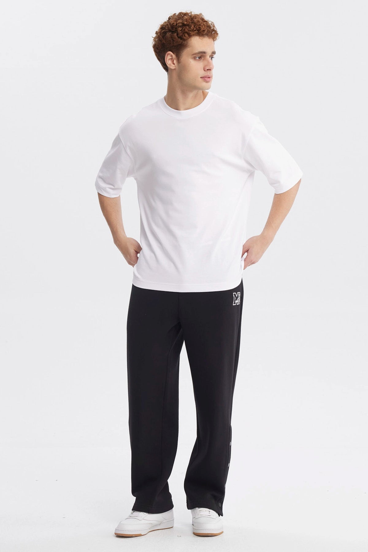 Pantalón Buzo Hombre Juvenil Calce Recto Negro