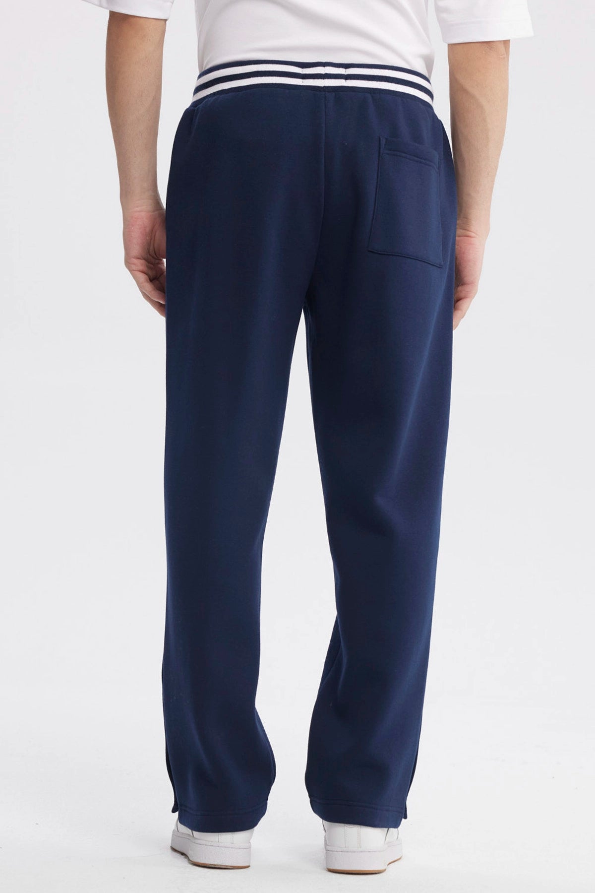 Pantalón Buzo Hombre Juvenil Calce Recto Azul