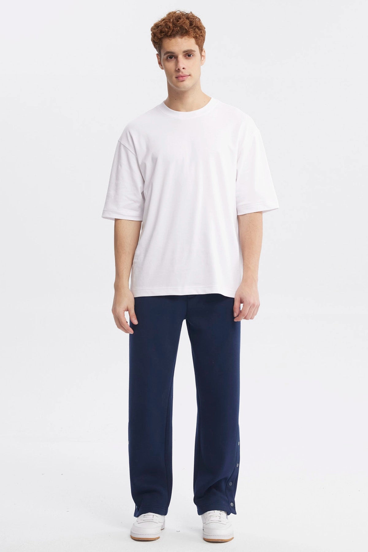 Pantalón Buzo Hombre Juvenil Calce Recto Azul