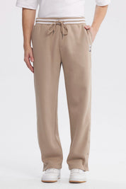Pantalón Buzo Hombre Juvenil Calce Recto Beige