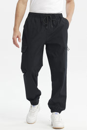 Pantalón Hombre Doble Bolsillo Cargo Negro