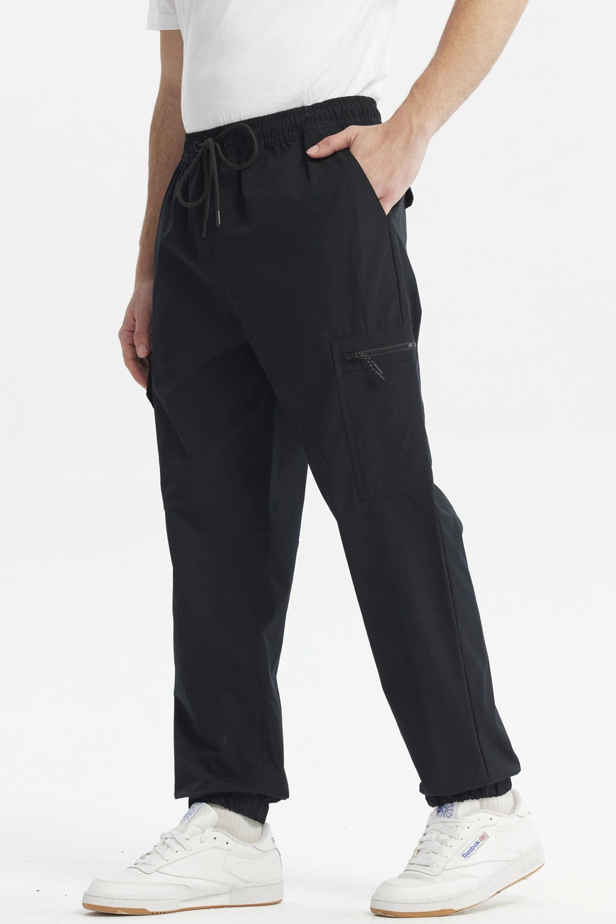Pantalón Hombre Doble Bolsillo Cargo Negro