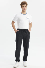 Pantalón Hombre Doble Bolsillo Cargo Negro