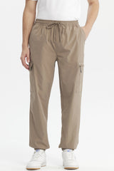 Pantalón Hombre Doble Bolsillo Cargo Café