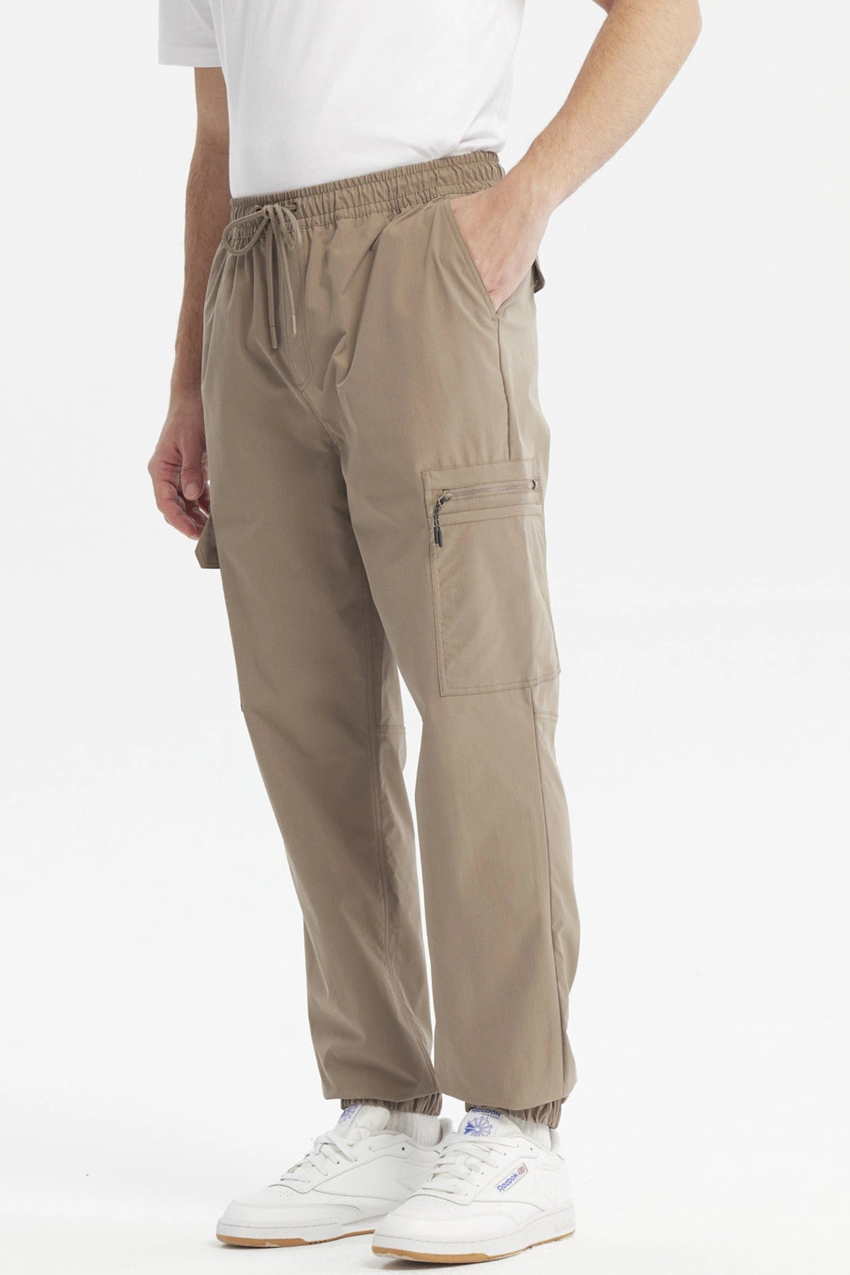 Pantalón Hombre Doble Bolsillo Cargo Café