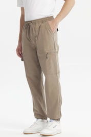 Pantalón Hombre Doble Bolsillo Cargo Café