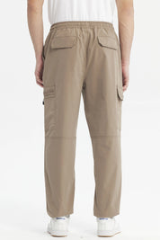 Pantalón Hombre Doble Bolsillo Cargo Café