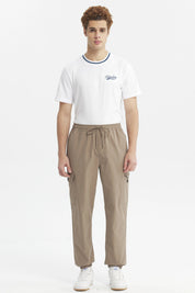 Pantalón Hombre Doble Bolsillo Cargo Café