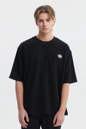 Polera Hombre Waffle Label Negro