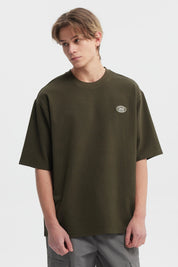 Polera Hombre Waffle Label Verde Militar