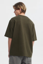 Polera Hombre Waffle Label Verde Militar
