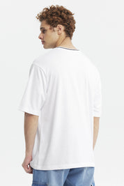 Polera Hombre Oversize Print City Blanco