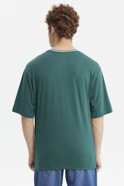 Polera Hombre Oversize Print City Verde