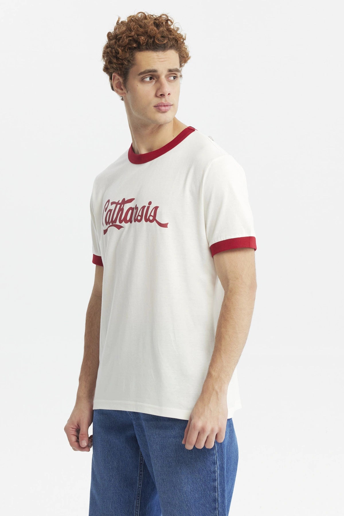 Polera Hombre Slim Crema
