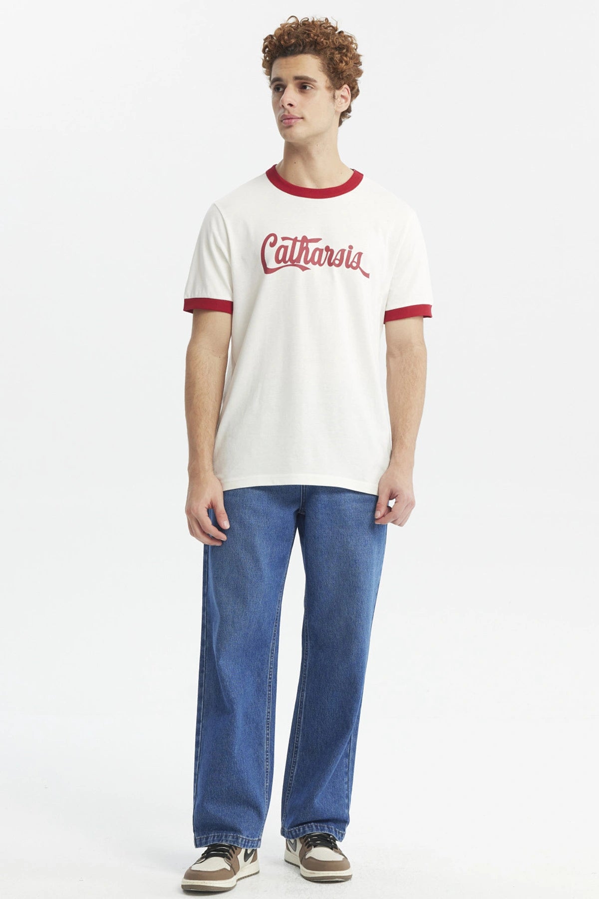 Polera Hombre Slim Crema