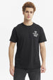 Polera negra para hombre con texto blanco New York City NYC Insider Brooklyn en el pecho estilo casual y urbano
