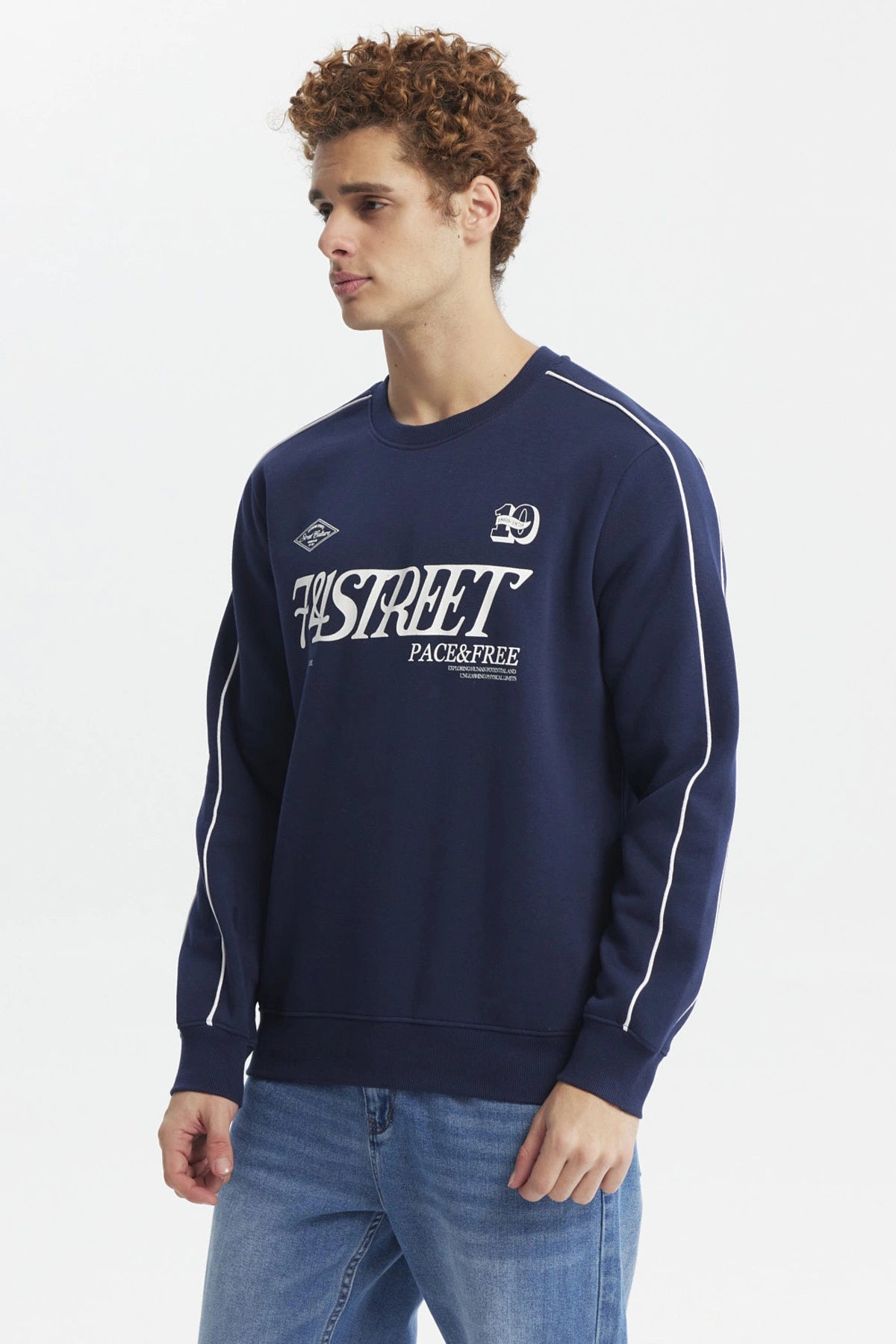 Polerón Hombre Oversize Azul