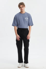 Pantalón Buzo Hombre Calce Recto Negro