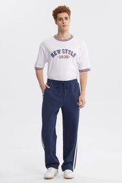 Pantalón Buzo Hombre Calce Recto Azul