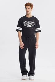 Pantalón Buzo Hombre Calce Recto Negro