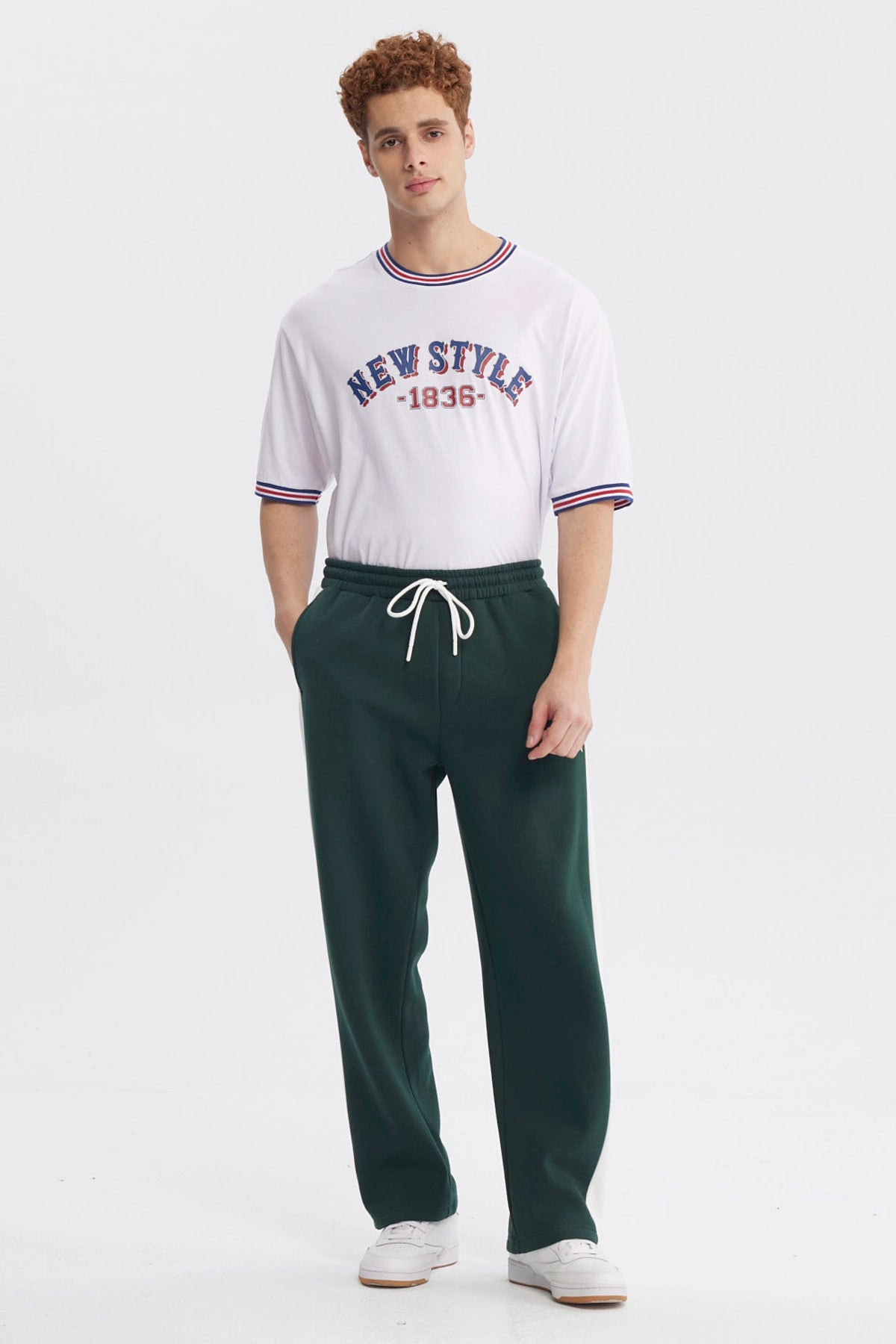 Pantalón Buzo Hombre Calce Recto Verde