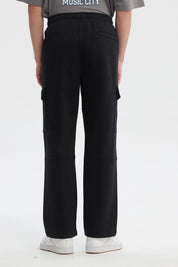 Pantalón Buzo Hombre Calce Recto Negro