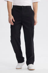 Pantalón Hombre Cargo Wide Leg Negro