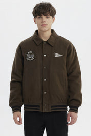 Chaqueta Hombre Slim Cuello Camisero Verde Militar