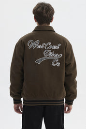 Chaqueta Hombre Slim Cuello Camisero Verde Militar