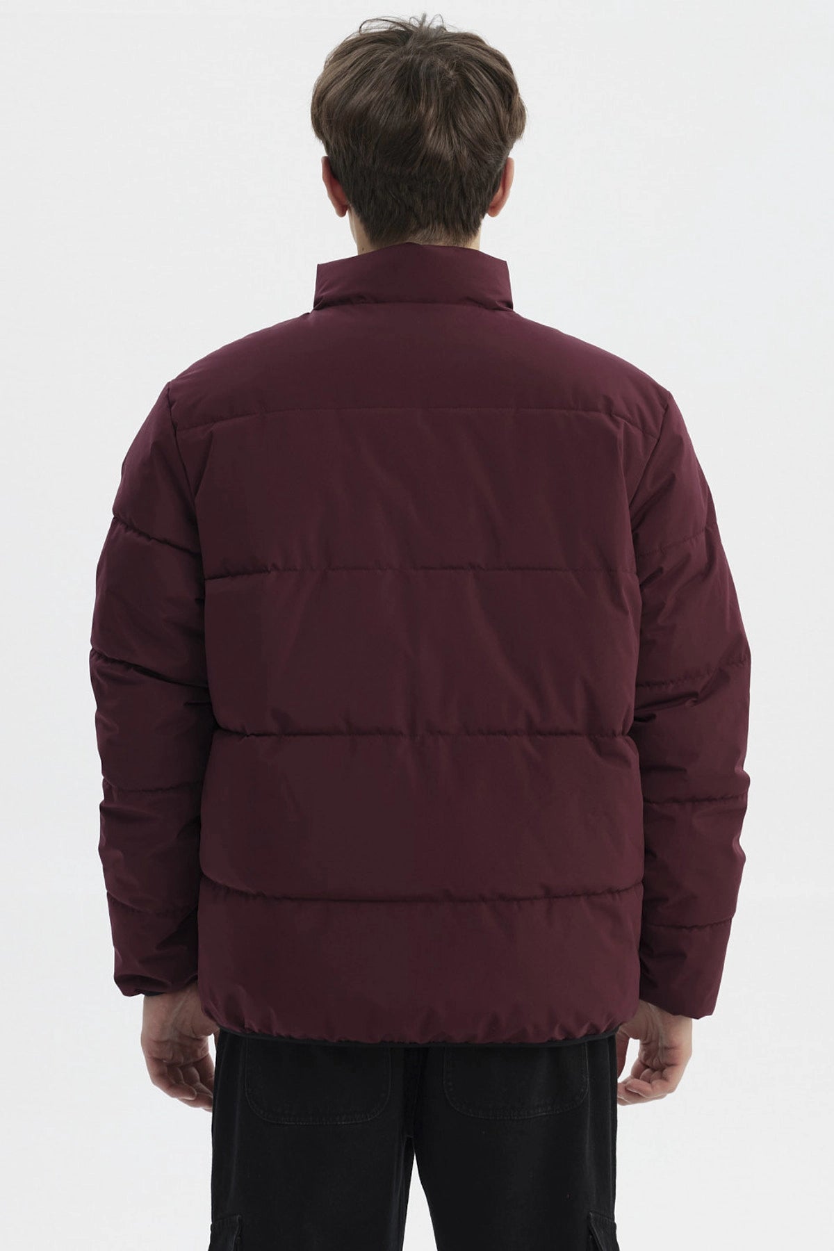 Parka Hombre Slim Reversible Burdeo