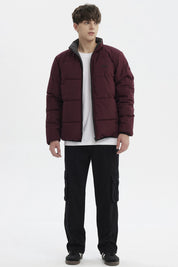 Parka Hombre Slim Reversible Burdeo