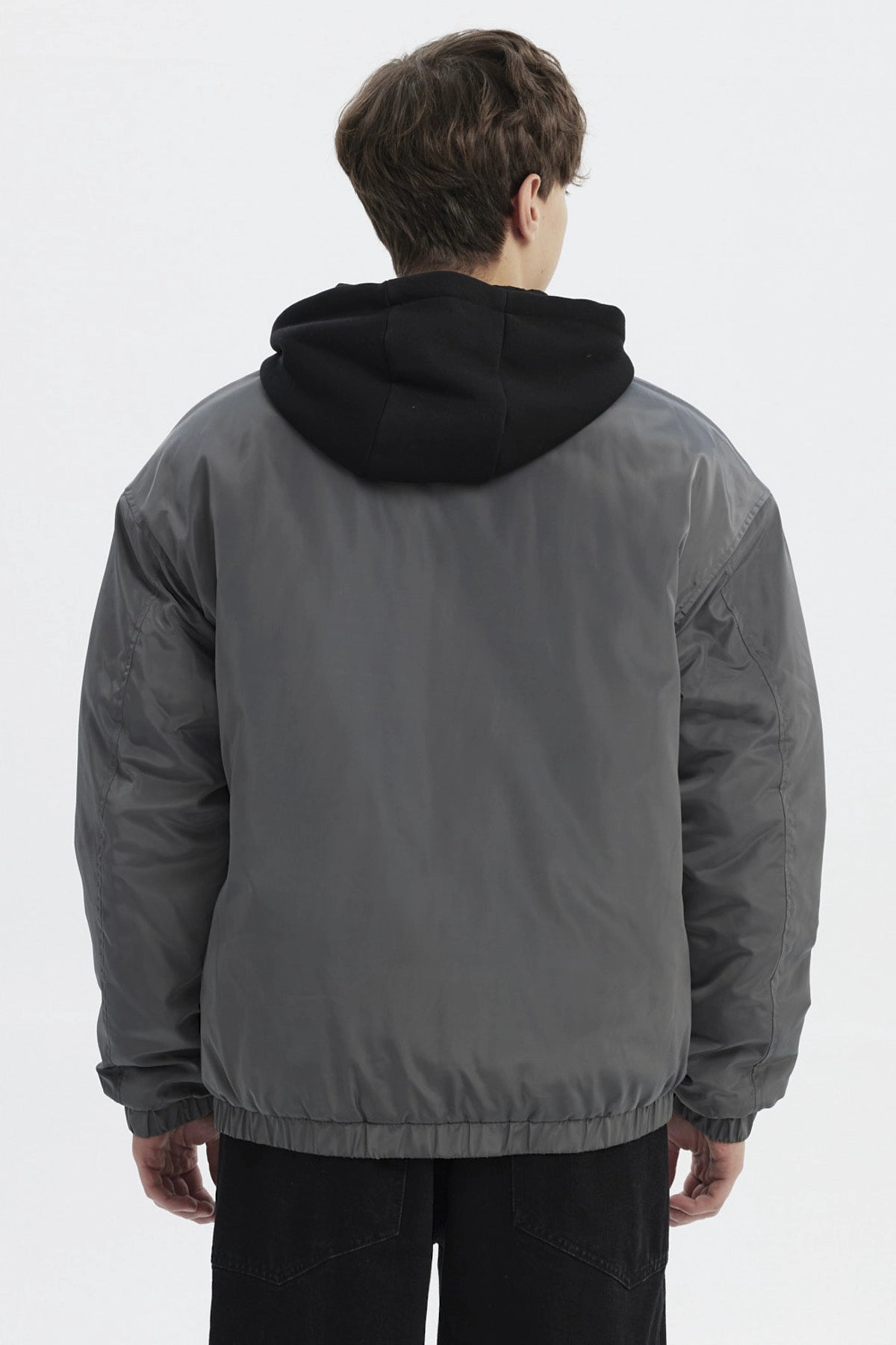 Chaqueta Hombre Slim Juvenil Gris Oscuro