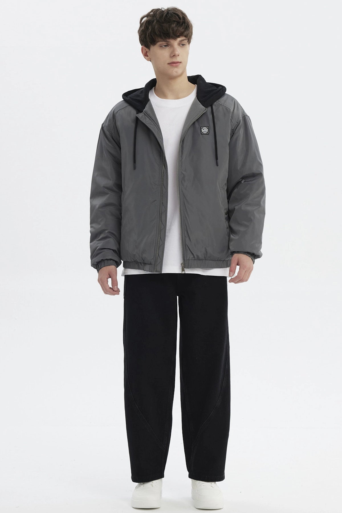 Chaqueta Hombre Slim Juvenil Gris Oscuro