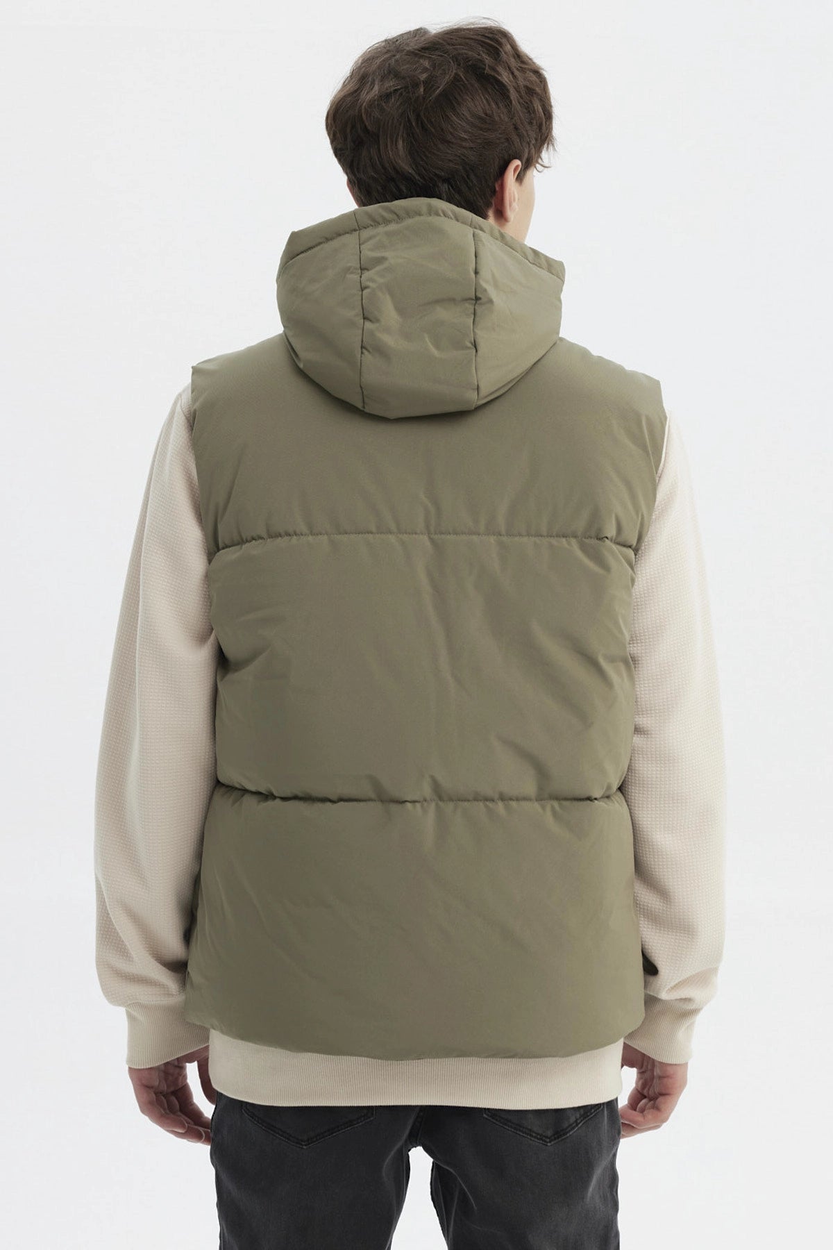 Parka Hombre Slim Verde Militar