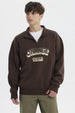 Polerón Hombre Slim Half Zipper Chocolate