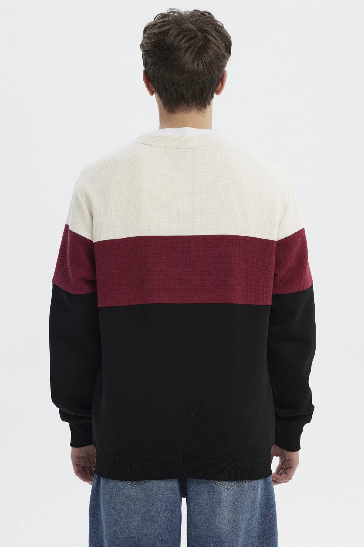 Polerón Hombre Slim Burdeo