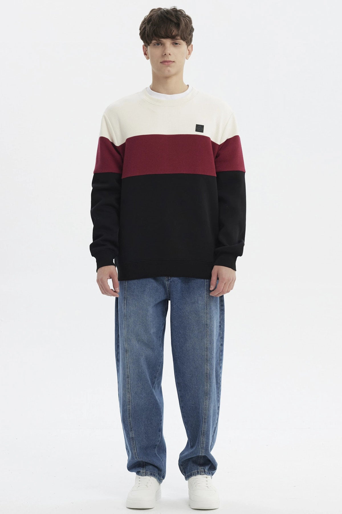 Polerón Hombre Slim Burdeo