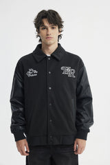 Chaqueta Hombre Cuello Camisero Negro