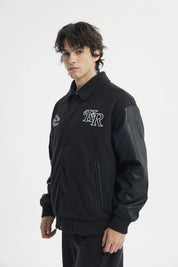 Chaqueta Hombre Cuello Camisero Negro