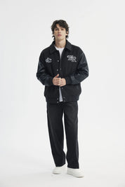 Chaqueta Hombre Cuello Camisero Negro
