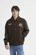 Chaqueta Hombre Cuello Camisero Café