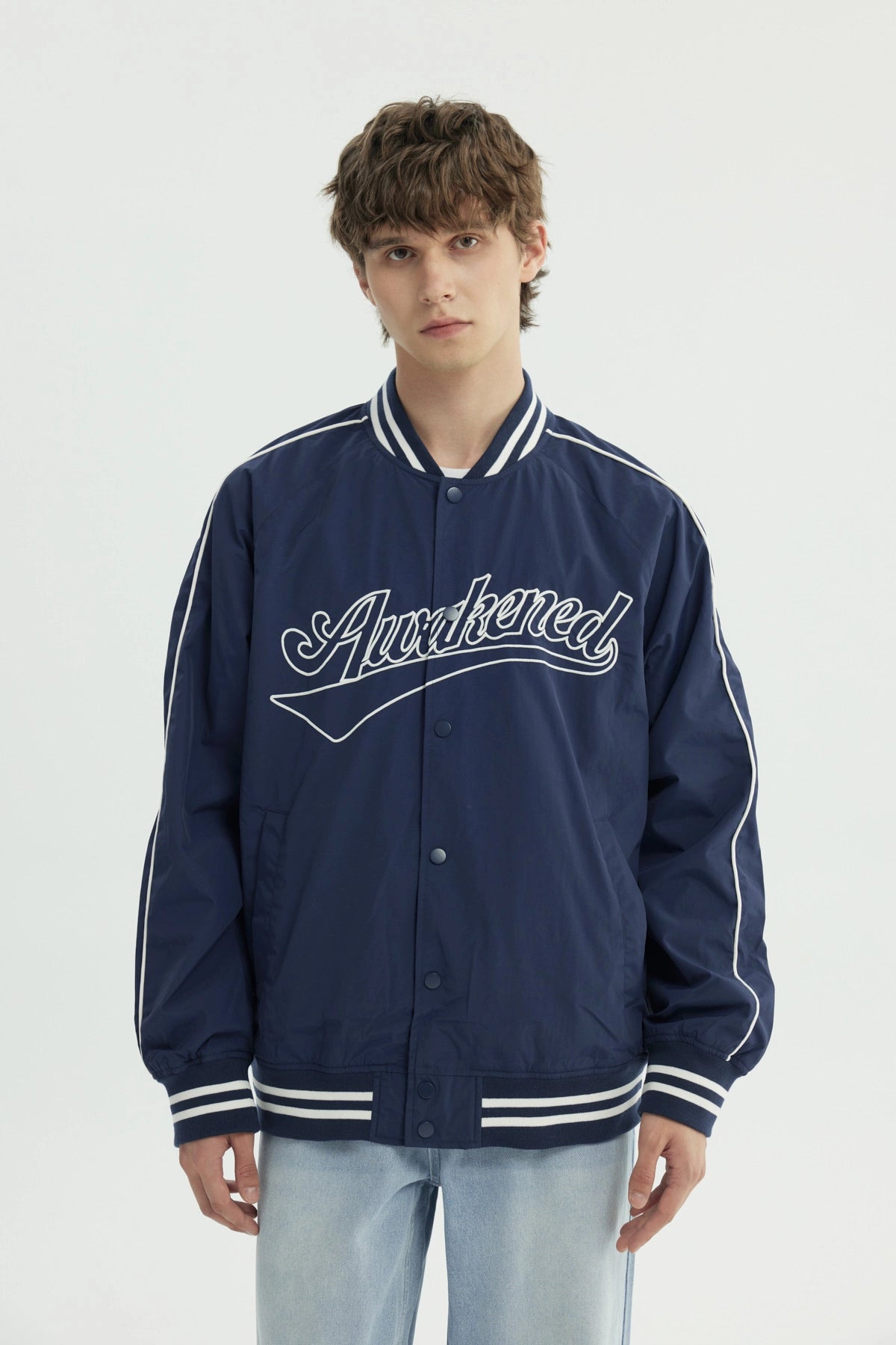 Chaqueta Hombre Oversize Azul Marino
