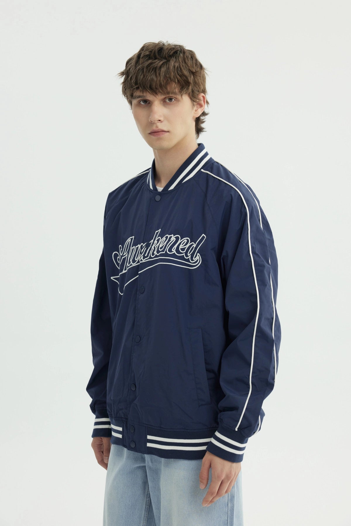 Chaqueta Hombre Oversize Azul Marino