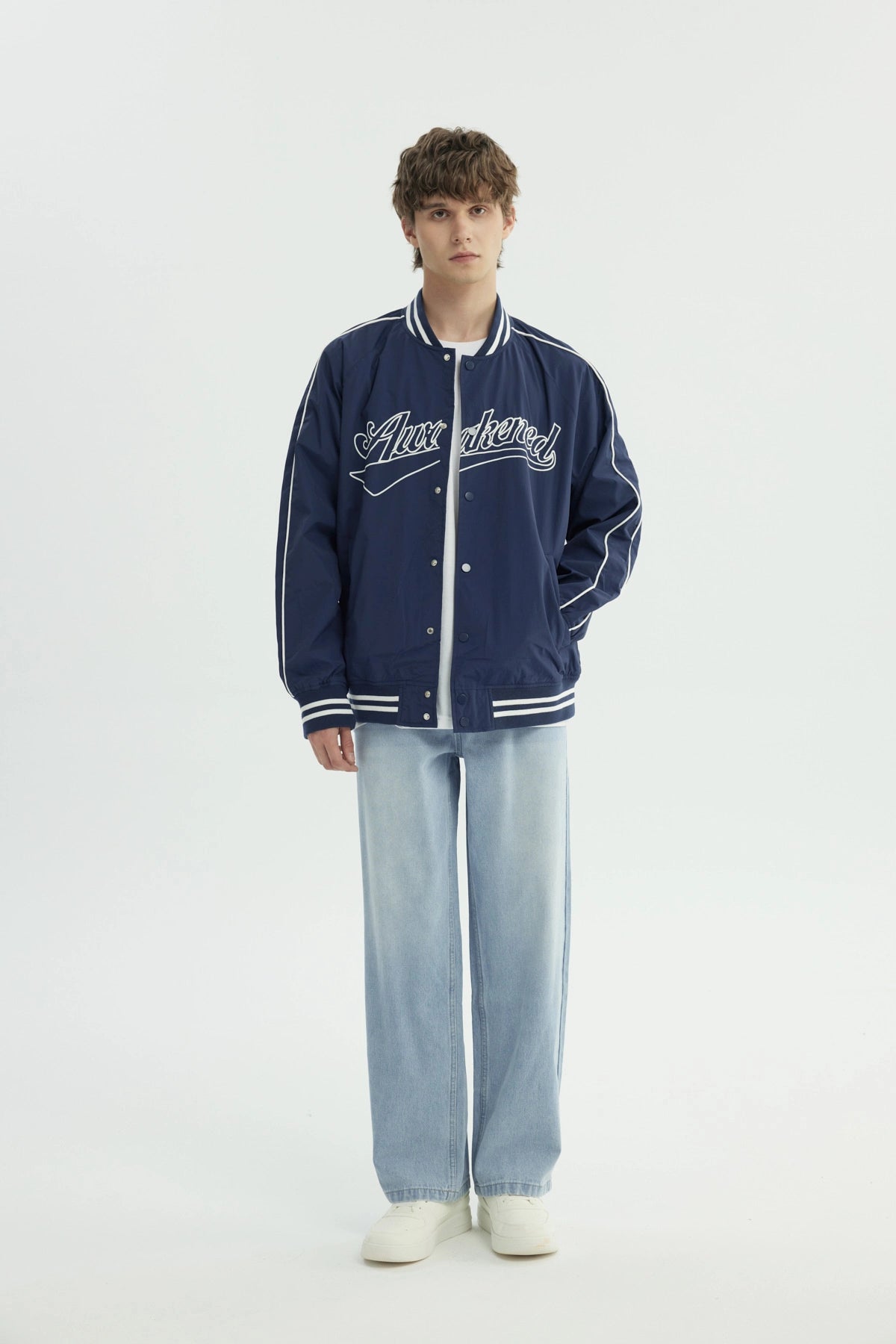 Chaqueta Hombre Oversize Azul Marino
