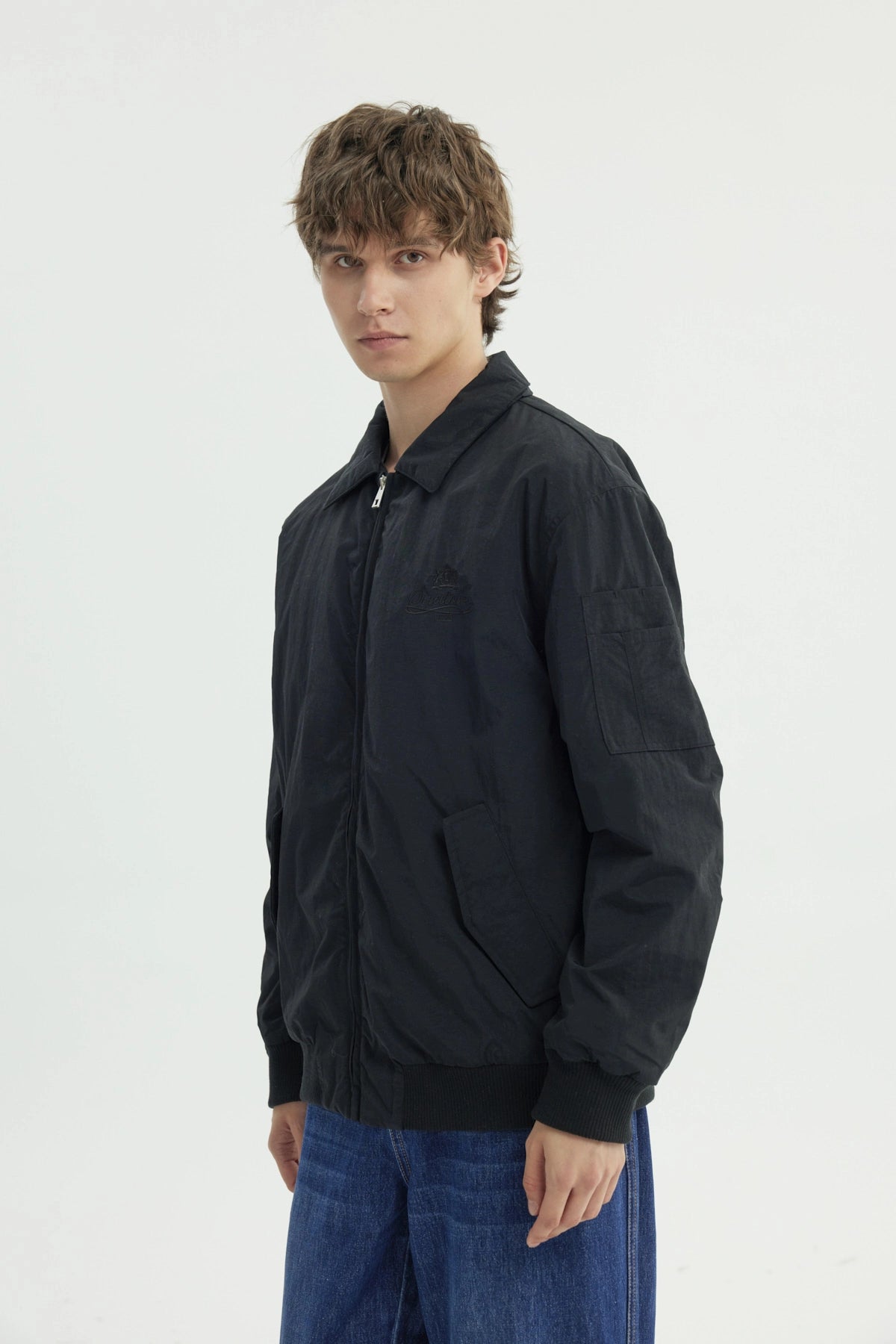 Chaqueta Hombre Cuello Camisero Negro