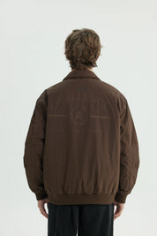 Chaqueta Hombre Cuello Camisero Café